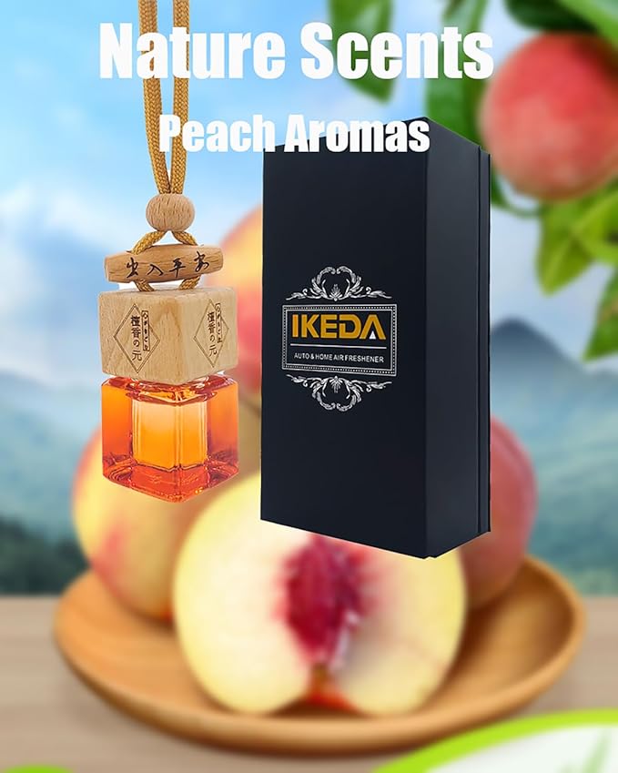 Car Air Freshener | Automotive Scents | 45-Days Long-Lasting Keep Fragrance | Automobile Hanging Diffuser Bottles | Remove Auto Odor Fresh Air for Men Home Deodorizer (Peach)
