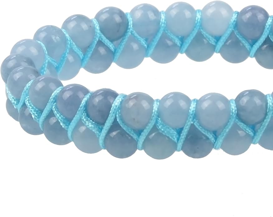 MASSIVE BEADS Double Layer Natural Chakra Healing Power Crystals Macrame Bracelet Yoga Stone Beads Gemstone Meditation Relax Anxiety Bangle for Unisex Women Men