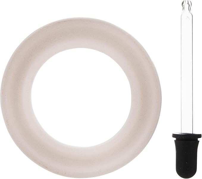 Ceramic Lightbulb Fragrance Ring and Dropper, 4 x 1/2 Inches | Aromatherapy Diffuser, Essential Oils Diffuser