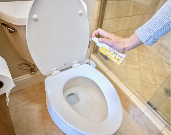 #1 Strongest Natural Toilet Spray for Poop + Bathroom Air Freshener (Citrus Haven) Extra Long Lasting Before You Go Toilet Spray Bathroom Poop Spray & Toilet Deodorizer w/Premium Grade Essential Oils