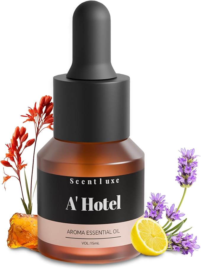 A 'Hotel Scent Aroma Diffuser Oil - Inspired by Atlantis Hotel for Home Premium Fragrance Oil for Ultrasonic and Waterless Diffusers and Crafting - 15 mL, Glass Bottle with Dropper