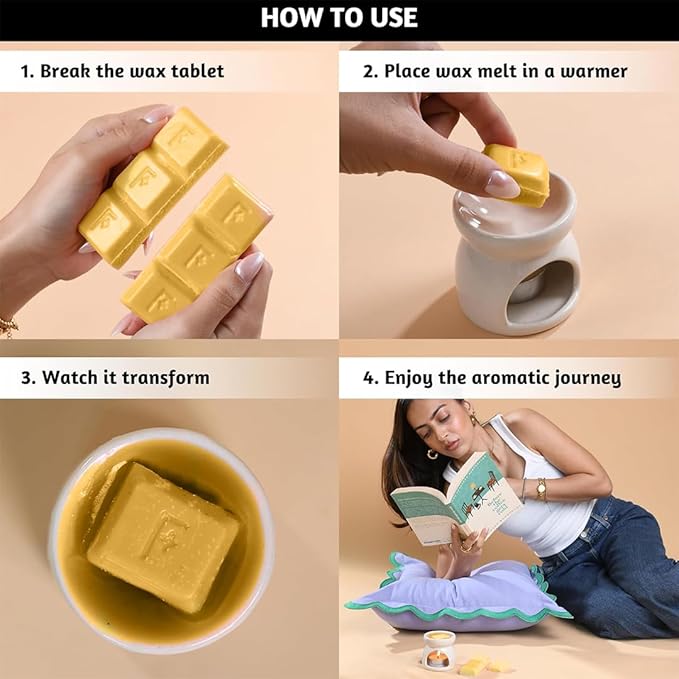 Folkulture Wax Melts or Wax Cubes | Set of 5, 30 pc Long Lasting with 5 Fragrances | Candle Warmer Wax Melts | 100% Natural Soy and Palm Scented Wax Cubes for Gifts for Her