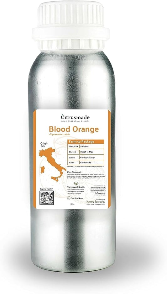 Blood Orange Essential Oil - Direct from Citrusmade in Sicily - Pure Essential Oil for Diffusers and Aromatherapy - Natural Citrus Scent | 100% Pure Therapeutic Grade (2lbs)