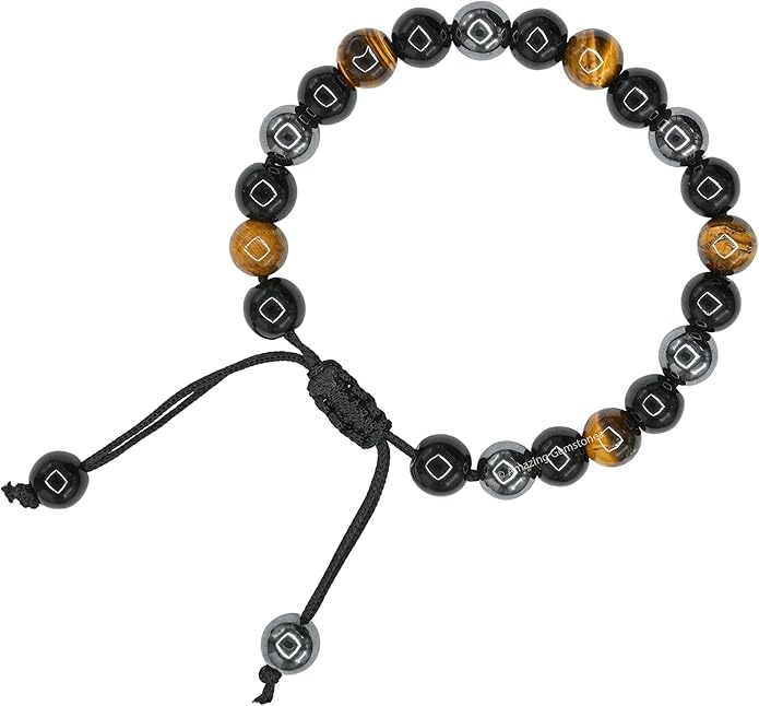 Natural Healing Crystal Bracelet for Women - Mens Bracelet Energy Balancing Gemstones Set - Adjustable Stone Bead Bracelet for Men and Women - Chakra Crystal Therapy Accessory, Meditation