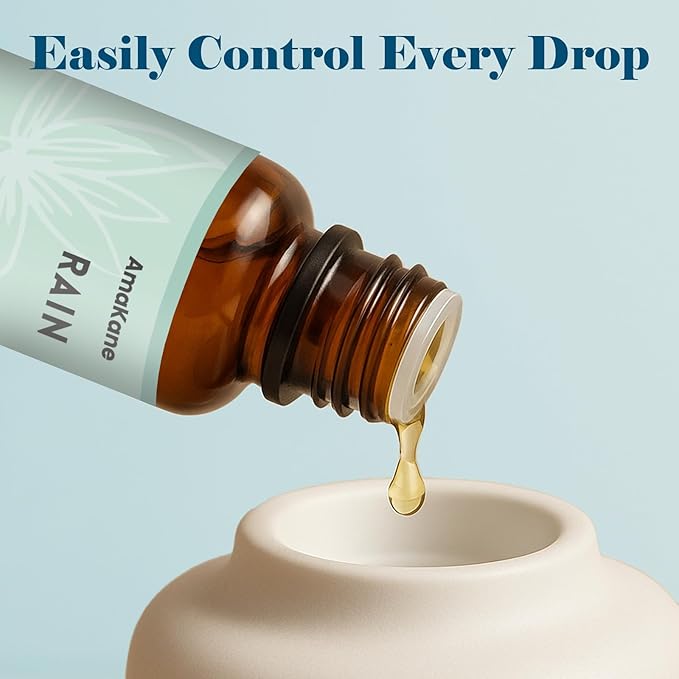 AmaKane Rain Fragrance Oil 30ml, Clean Fresh Essential Oil for Diffuser, Premium Scented Oil for Home Laundry, Candle & Soap Making Scents, Long-Lasting Aromatherapy Oil