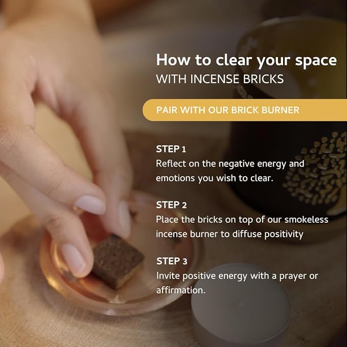 Palo Santo & Copal Smokeless Incense Bricks Refill | 3 x 9 Bricks | Aromatherapy | Smudging | Made with Essential Oils | Natural Air fresheners for Home | Spiritual Meditation Accessories