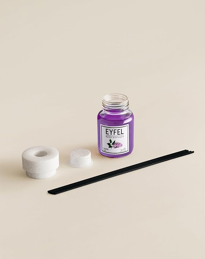 EYFEL Reed Diffusers for Home – Lilac Reed Diffuser Set 4.05 fl oz Oil Diffuser Sticks, Bathroom Diffuser, Home Fragrances, Scented Sticks, Home Décor