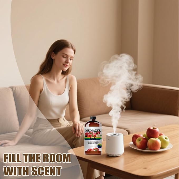 Apple Essential Oil, Apple Oil 16 Fl Oz 480ML for Diffuser Humidifier Yoga Cleaning DIY Candle Soap Making Essential Oils