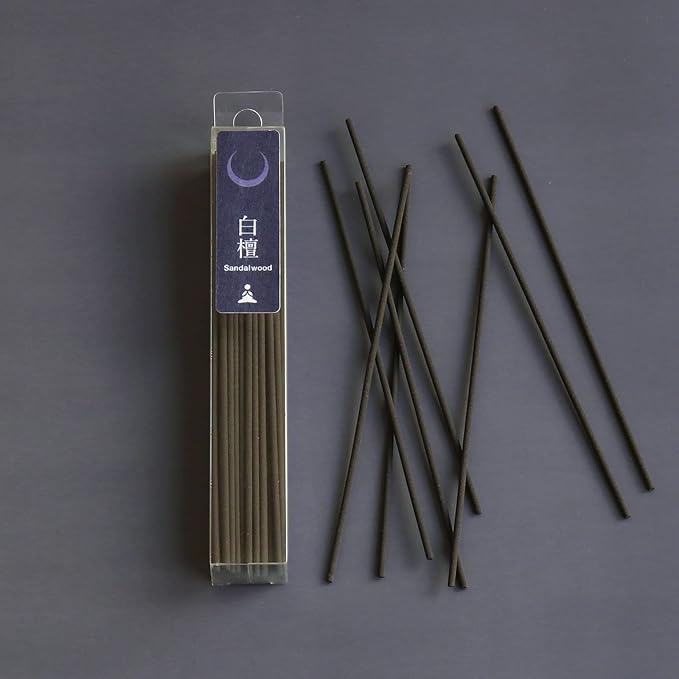 Asayu Japan Low Smoke Incense Sticks - Yoga Set (Lotus + Sandalwood), 40gr (Each Scent 20g), for Yoga, Zen Meditation and Relaxation - Smokeless for Less Irritation