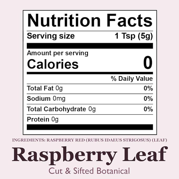 Organic Positively Botanicals Company, Raspberry Leaf, Herbal Tea Loose Leaf Botanical, 16 Ounce