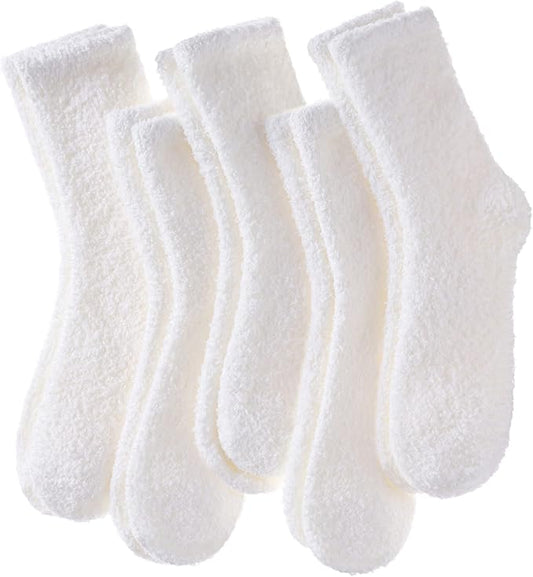 LINEMIN Womens Fuzzy Socks Cozy Fluffy Winter Warm Slipper Socks Microfiber Soft Home Sleeping Socks