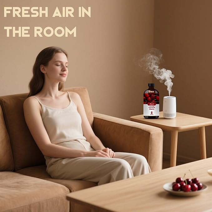 Cherry Fragrance Oil-Cherry Essential Oil 8.33oz (250ml)-100% Pure Natural Scent for Diffusers, Candles, Soap Making & Aromatherapy-Relaxing Home & Gift Essential Oil for Bath, Massage