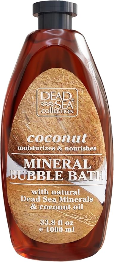 Dead Sea Collection Bubble Bath for Women and Men - with Coconut Oil and Pure Minerals - Nourishing and Moisturizing Skin - 33.8 Fl. Oz