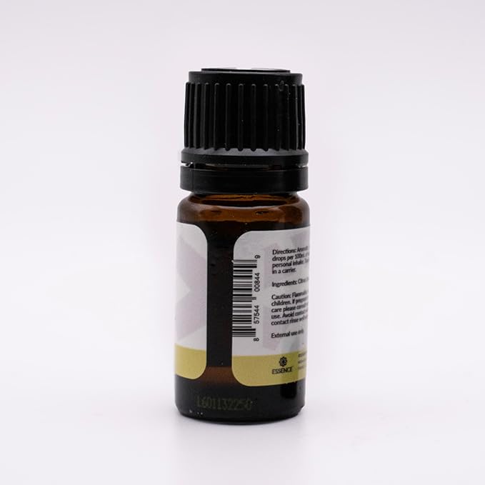 Essence Lemon Essential Oil – Pure & Therapeutic Grade – Perfect for Aromatherapy, Diffusers & Recharging Essence Nasal Diffuser Rings – Natural Stress & Mood Support (5mL)