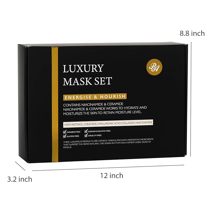 Charcoal Face Sheet Mask Pack, 55Pcs Skin Care Set for Women & Men, Hydrolyzed Real Collagen Mask, Hyaluronic Acid Face Serum, Gel Eye Patches, Gel Lip Mask, Lip Scrub, Christmas, Birthday Gift, Dad