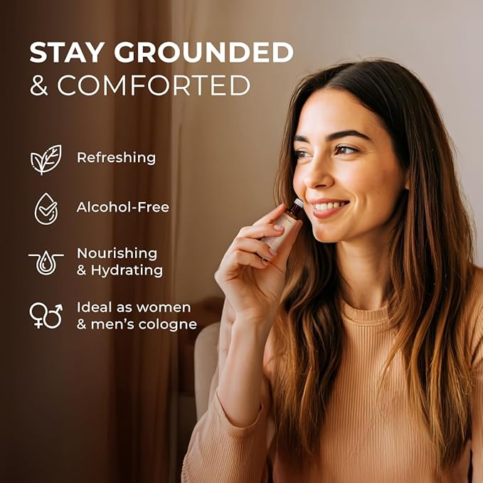 Gya Labs Patchouli Essential Oil Roll On - 0.34 Fl Oz - Travel Size Roller for Camping, Skin, Aromatherapy Relief, Convenience