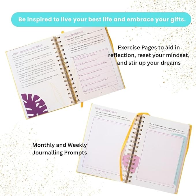 Journals for Women - Inspired to Be Me Journal - Self Care Gifts for Women - Journal Planner with Weekly Intention & Reflection Pages - Gift for Women's Personal Growth & Healing Journey