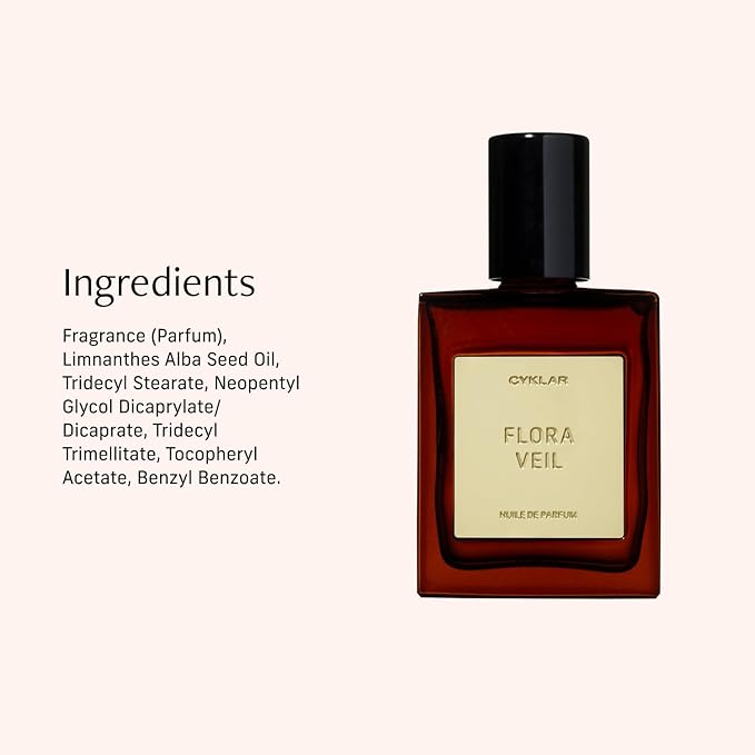 CYKLAR Perfume Oil Roll-On. Travel-Friendly Flora Veil Fragrance With Raspberry, Peony, and White Amber Notes. Long-Lasting Essential Oil Parfum For Women and Men. 0.5 Fl Oz Scented Rollerball Bottle