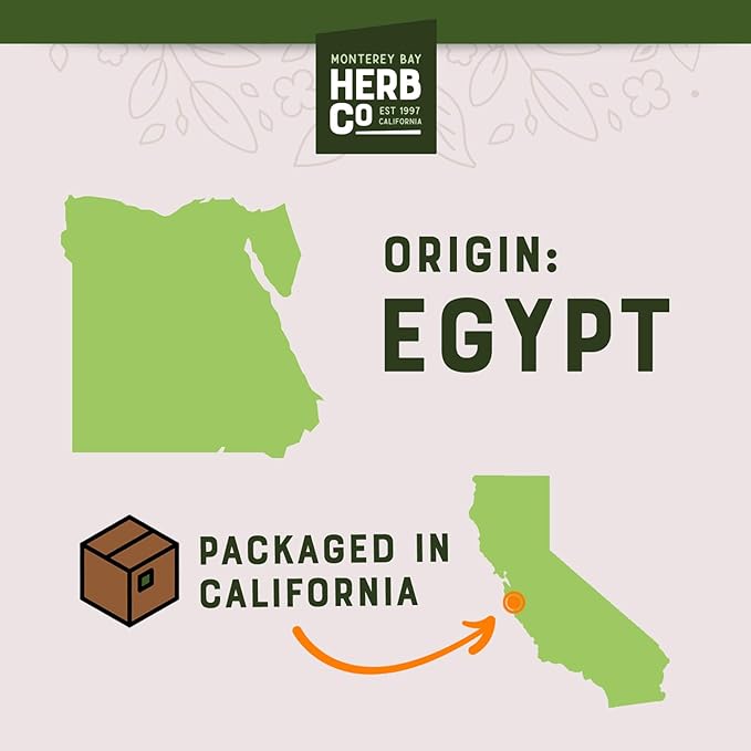 Monterey Bay Herb Co. Egyptian Peppermint Tea, Cut & Sifted | Add to Bath Blends, Oils, Soaps | Make Tea Blends & Seasonings (1 Pound)