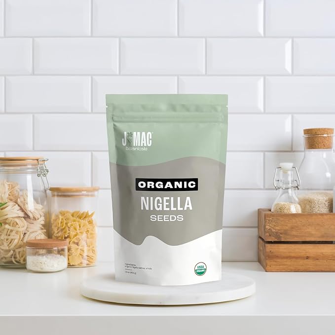 J Mac Botanicals, Organic Nigella Seeds (1 Pound), USDA Certified, black cumin seed, Nigella Sativa, Kalonji Seeds