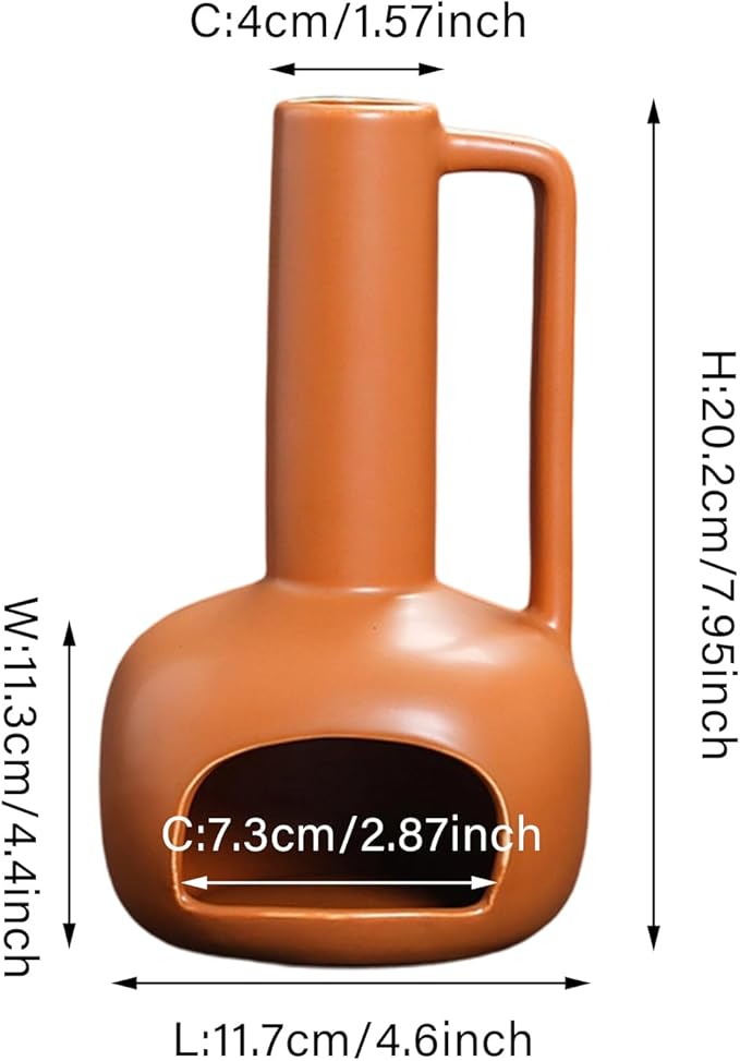 Simcat Handmade Ceramic Holder Incense Burner for Palo Santo Sticks Sage Bundles Candlestick, Suitable for Yoga Meditation Room Home Decor (Yellow)