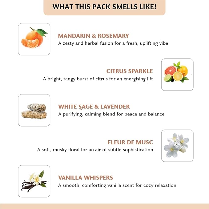 Folkulture Wax Melts or Wax Cubes | Set of 5 Scented Wax Melts | 30 pc Long Lasting Candle Warmer Melts | 100% Natural Soy and Palm for Gifts for Her | Rosemary, Sage, Lavendar