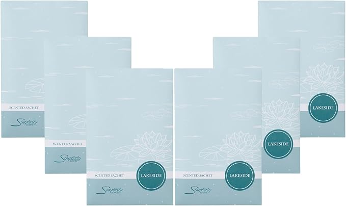 Lakeside Scented Sachets Pack of 6, Spring and Summer - Long-Lasting Scented Bags, Home Fragrance, Air Freshener & Deodorizer for Closet, Room, Drawer, or Cars, Made in USA