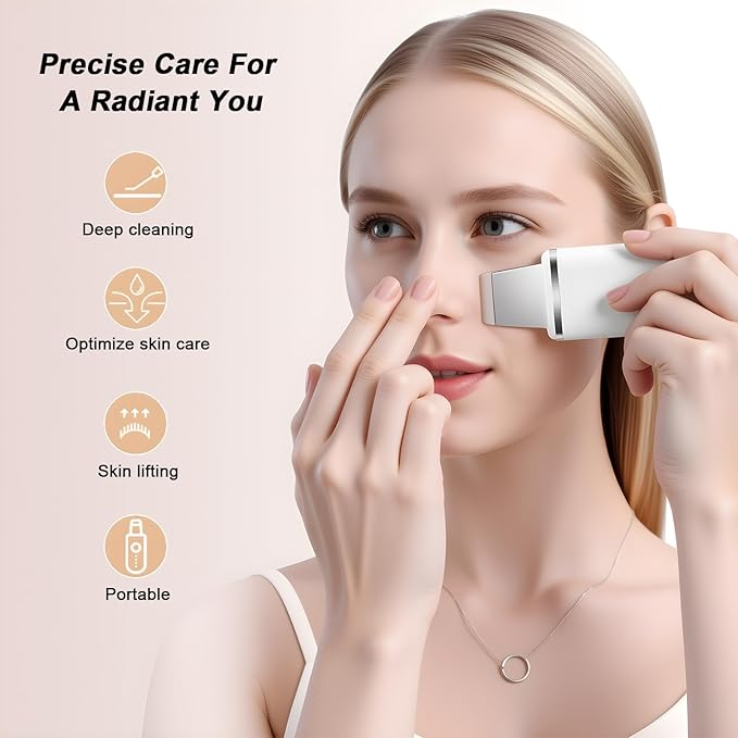 Face Scrubber Skin Spatula, Black Head Remover for Face and Nose, Pore Cleaner Blackhead Remover Tools, Deep Cleansing Facial Whitehead Removal Extractor, Skin Care Gifts for Women