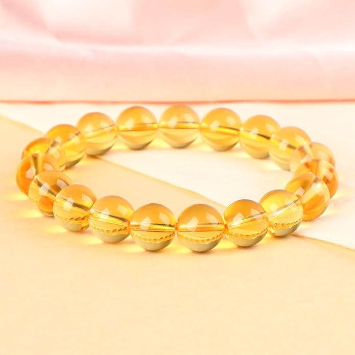 LPBeads Handmade Natural Gemstone Stretch Elastic Bracelet Healing Crystal Round Stone Beads Jewelry Gifts for Women Men