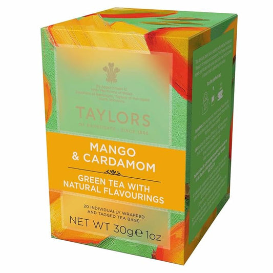 Taylors of Harrogate Mango & Cardamom Green Tea, 20 Count (Pack of 1)