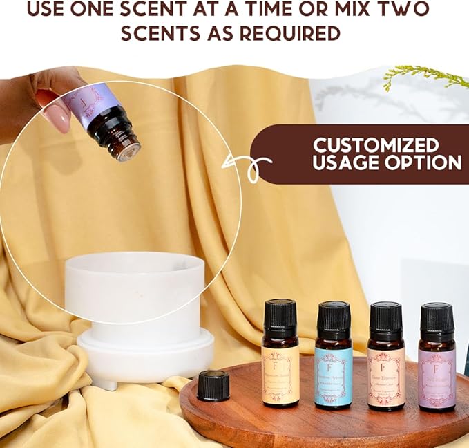 Folkulture Essential Oils for Home | Set of 5 (0.34 fl oz x 5) Hotel Collection Diffuser Oil | Lavender Essential Oil or Oud Oils for Relaxation | Jasmine Essential Oil or Cypress Scents for Women