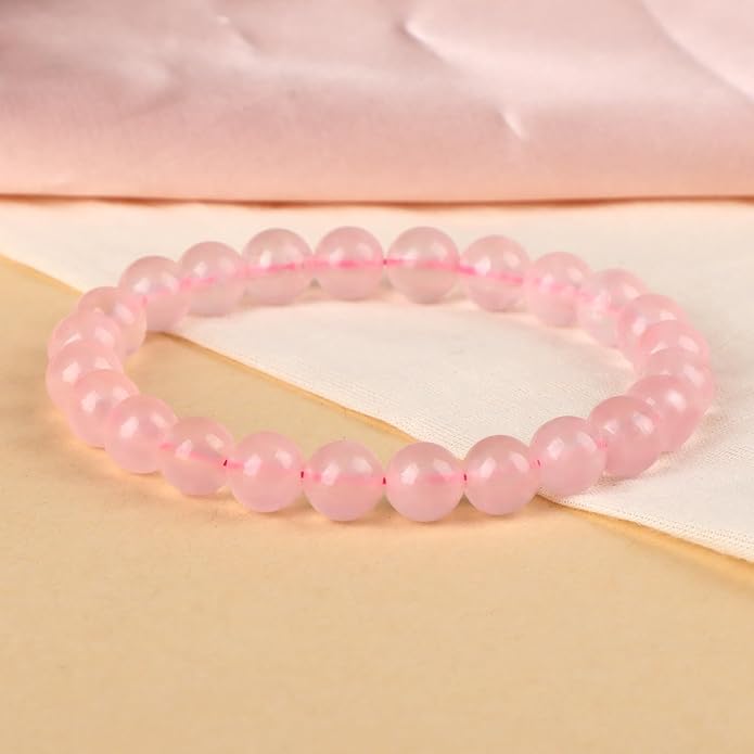 LPBeads Handmade Natural Gemstone Stretch Elastic Bracelet Healing Crystal Round Stone Beads Jewelry Gifts for Women Men