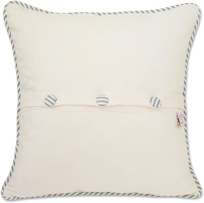 Catstudio Block Island Embroidered Decorative Throw Pillow