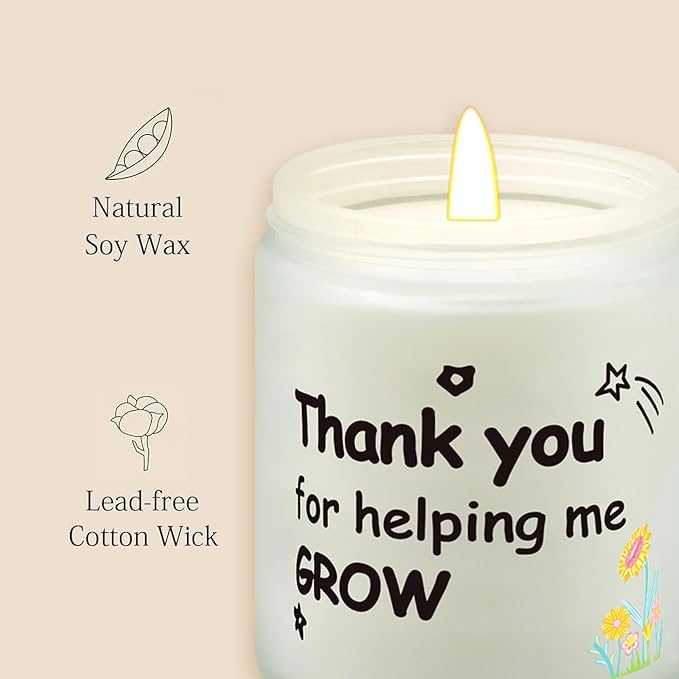 Lihome Teacher Appreciation Gifts - Funny Teacher's Day, Thanksgiving, Birthday, Christmas Gifts, Vanilla Coconut Candles