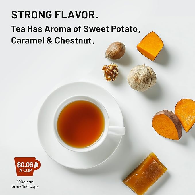 iTeaworld Yunnan Black Tea Loose Leaf, Non-GMO, No Sweetener, Authentic Chinese Tea, Honey & Sweet Potato Aroma, Strong tea,20 Corn Tea Bags for Black Tea Beginners - 1 Pack (3.5 oz)