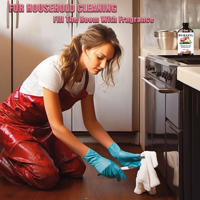 Apple Essential Oil, Apple Oil 4 Fl Oz 120ML for Diffuser Humidifier Yoga Cleaning DIY Candle Soap Making Essential Oils