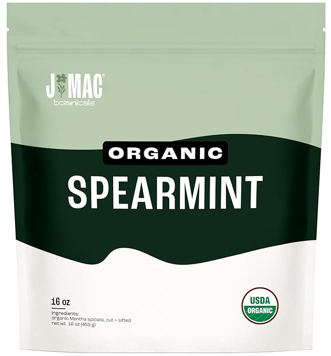 J Mac Botanicals Organic Spearmint tea loose leaf