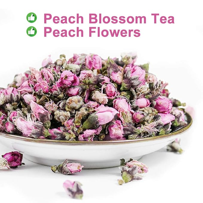 Plant Gift Dried Peach blossom Flower Tea, Dried Peaches Flower, Peach Flowers Herbal Tea Health 40G
