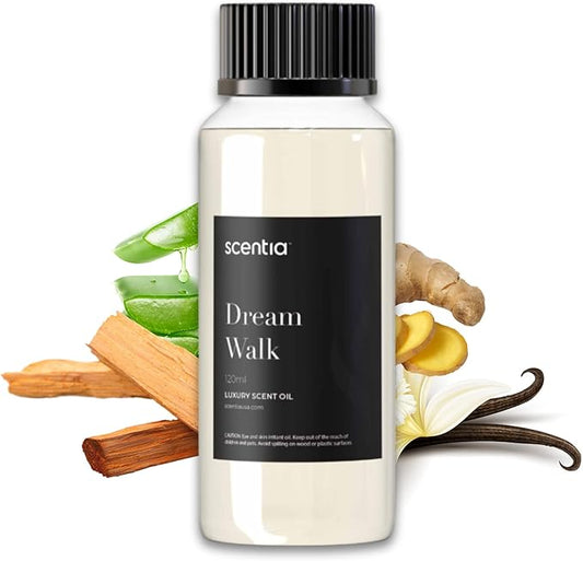 Scentia Hotel Diffuser Oil - 120 ml 4.06 fl oz - Fragrance Oil Blend with White Tea,Natural Home Fragrance and Hotel Scent for Diffusers & Machines -Dream Walk