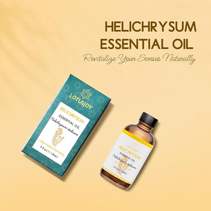 Helichrysum Essential Oil, 100% Pure Helichrysum Italicum Oil for Bruising Skin Roll On Diffuser Room Spray - 4 Oz