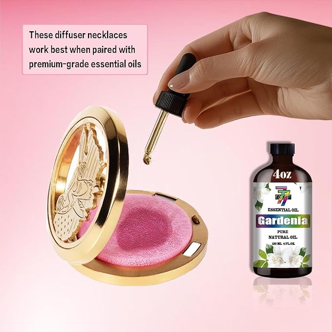 Aromatherapy Diffuser Necklace-Eagles Essential Oil Necklace,Aromatherapy Diffuser Pendant for Men and Women,Portable,Suitable for Yoga,Meditation,Travel,Stress Relief Gift(Gold 30mm)