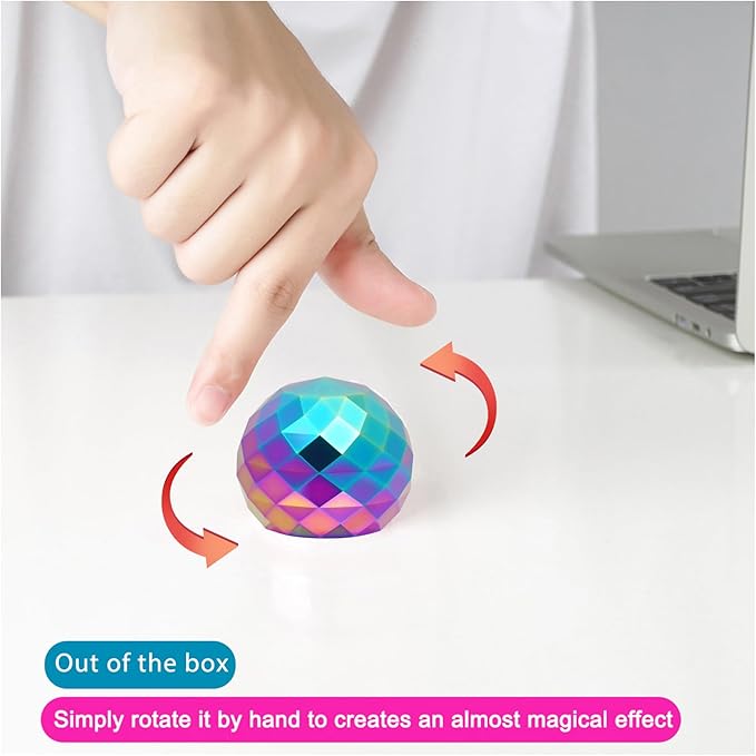 Desk Toys for Fidget Kinetic Cool-Gadgets: 180 Seconds Spinning Toy, Cool-Stuff Thing for Adult Teen Children Kid, Optical-Illusion Stress-Relief Gifts Ball for Man Women Home Office School Christmas