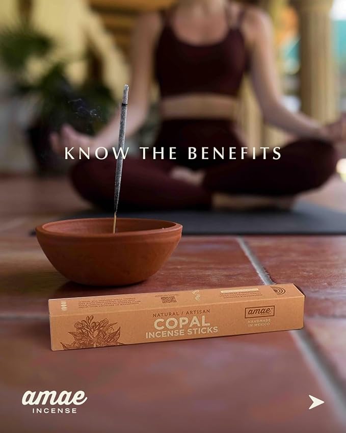 Incienso Copal Mexicano 20 Sticks Premium Mayan White Copal Incense Sticks from México.- Amae Incense