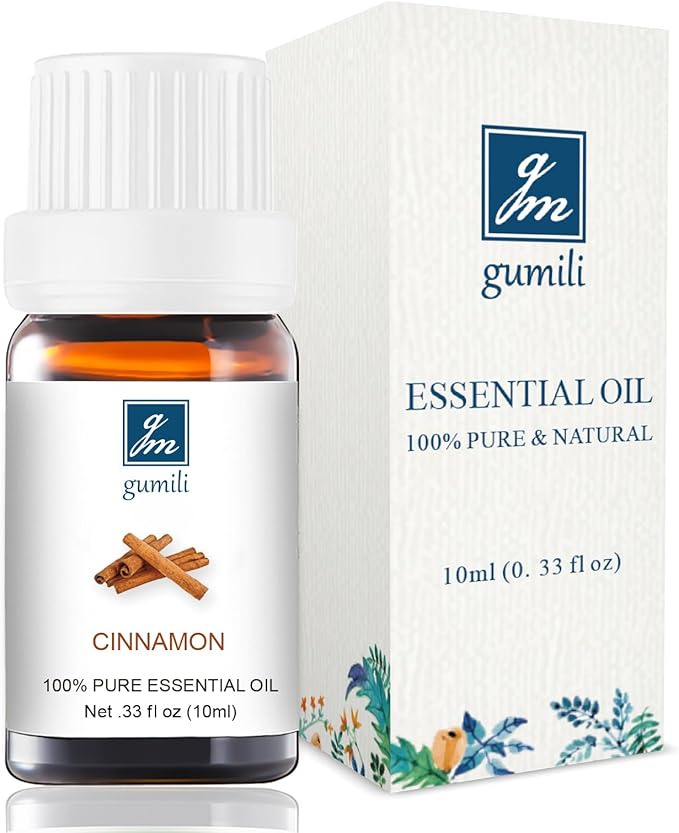 Cinnamon Oil - Pure Organic Essential Oil for Diffuser, Spray, Massage, DIY Candles & Soap - Cinnamon Bark Oil, 10mL