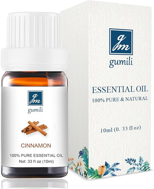 Cinnamon Oil - Pure Organic Essential Oil for Diffuser, Spray, Massage, DIY Candles & Soap - Cinnamon Bark Oil, 10mL