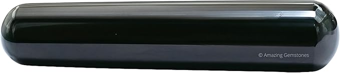 Amazing Gemstone Black Agate Crystal Wand Massage Stick - Pelvic Wand Gua Sha for Adults - Crystals and Healing Stones Massage Wands for Adults Gifts (Smooth)