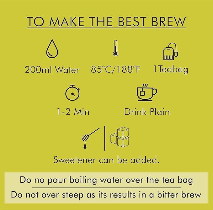 Octavius Green Tea Bags Enveloped (30 TEA BAGS, PURE GREEN TEA)