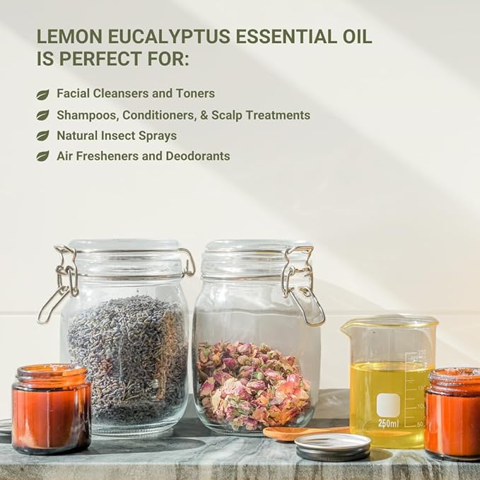 Lemon Eucalyptus Oil by Eucaliptus from Brazil - Pure Lemon Eucalyptus - 100% Pure Steam Distilled Natural Aceite de Eucalipto Limón - Aromatherapy - Premium Therapeutic Grade (15ml)