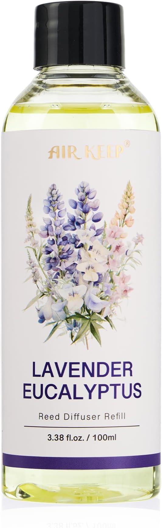 Airkeep Diffuser Oil Refill/Lavender Eucalyptus/3.38oz（100ml/1 Pack/Scented Oil Refill for Diffuser Home Fragrance for Bedroom, Bathroom Office Home Decor