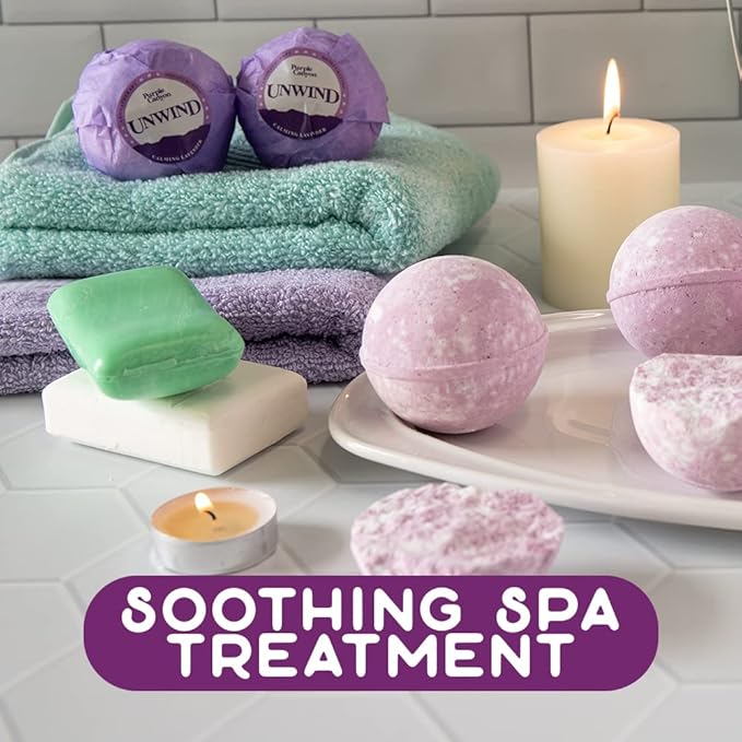Purple Canyon Lavender Bath Bombs for Women | Relaxing, Natural Bath Bombs | Relaxing Self Care Gift